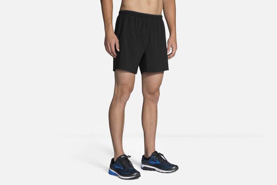 Brooks Men's Go-To 5" Bottoms Black ( VWFQI7603 )